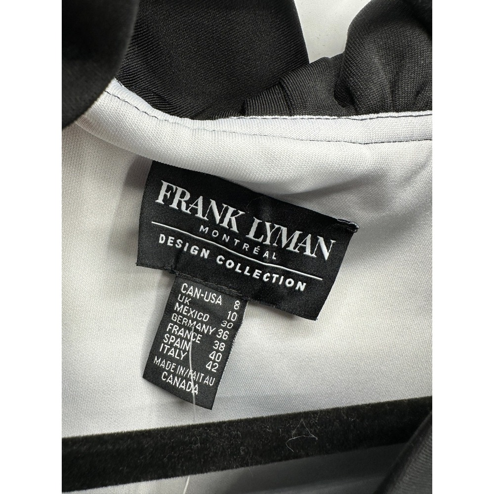 Frank Lyman Womens Black Sleeveless Top Size 8 Ruffle V-Neck Career Office - Picture 5 of 6